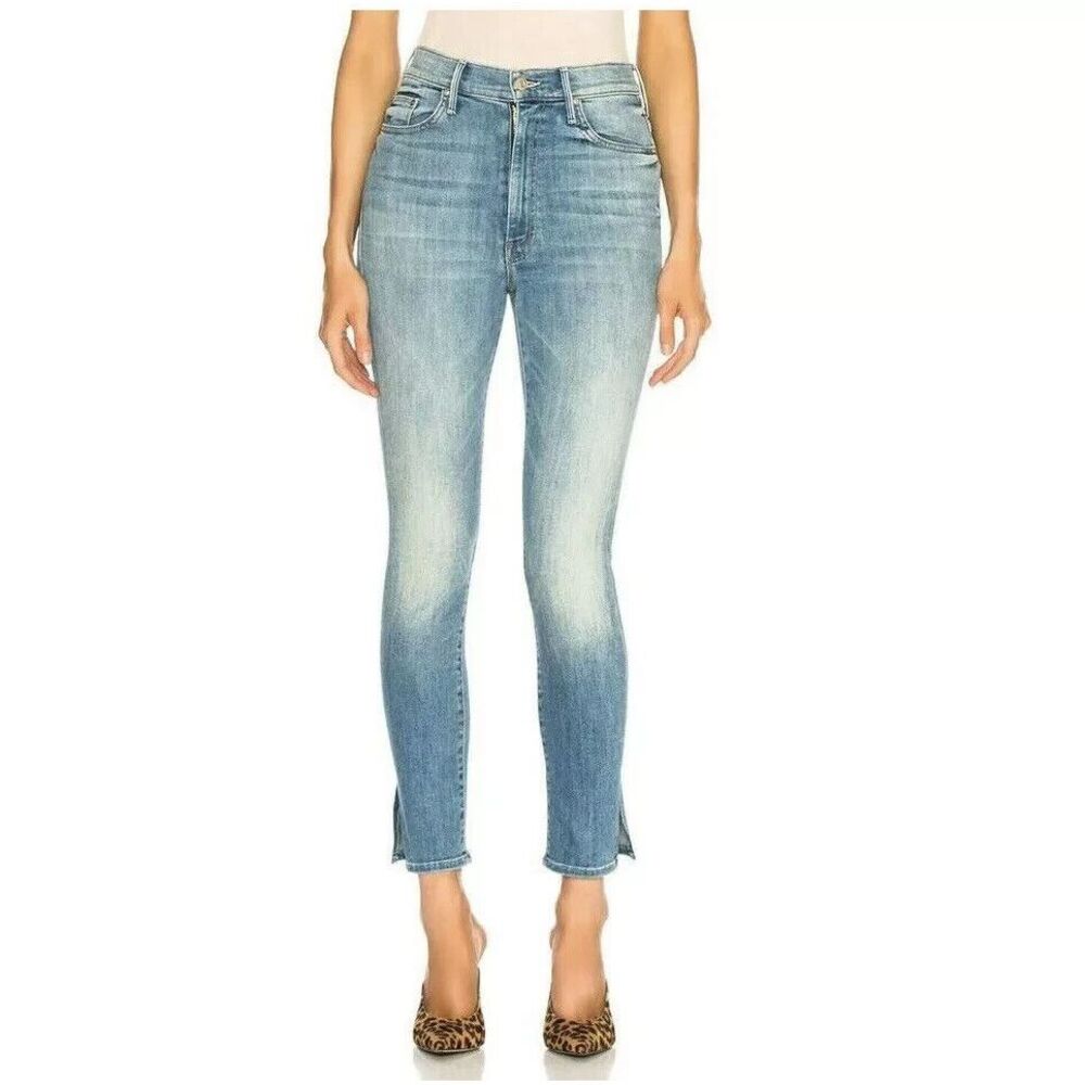 MOTHER Swooner Ankle Slice Jean Lemonade & Lies Women 25 Stretch Cotton 5-Pocket